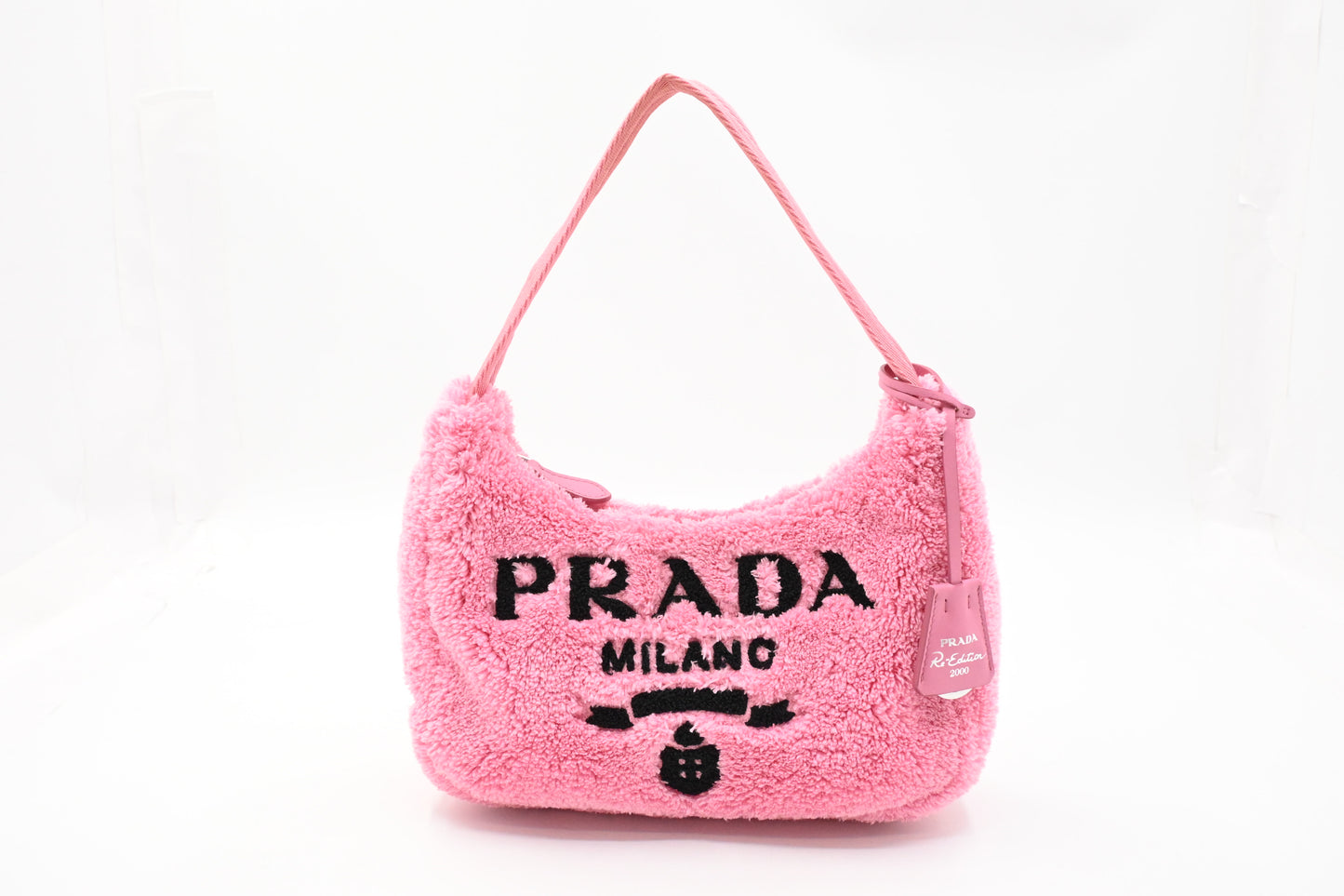 Prada Shoulder Bag Re-Edition 2000 Terry in Pink Fabric