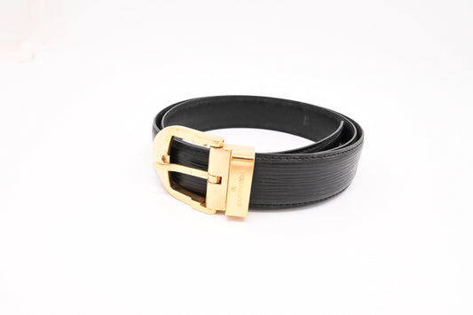 Louis Vuitton Belt in Black Epi Leather