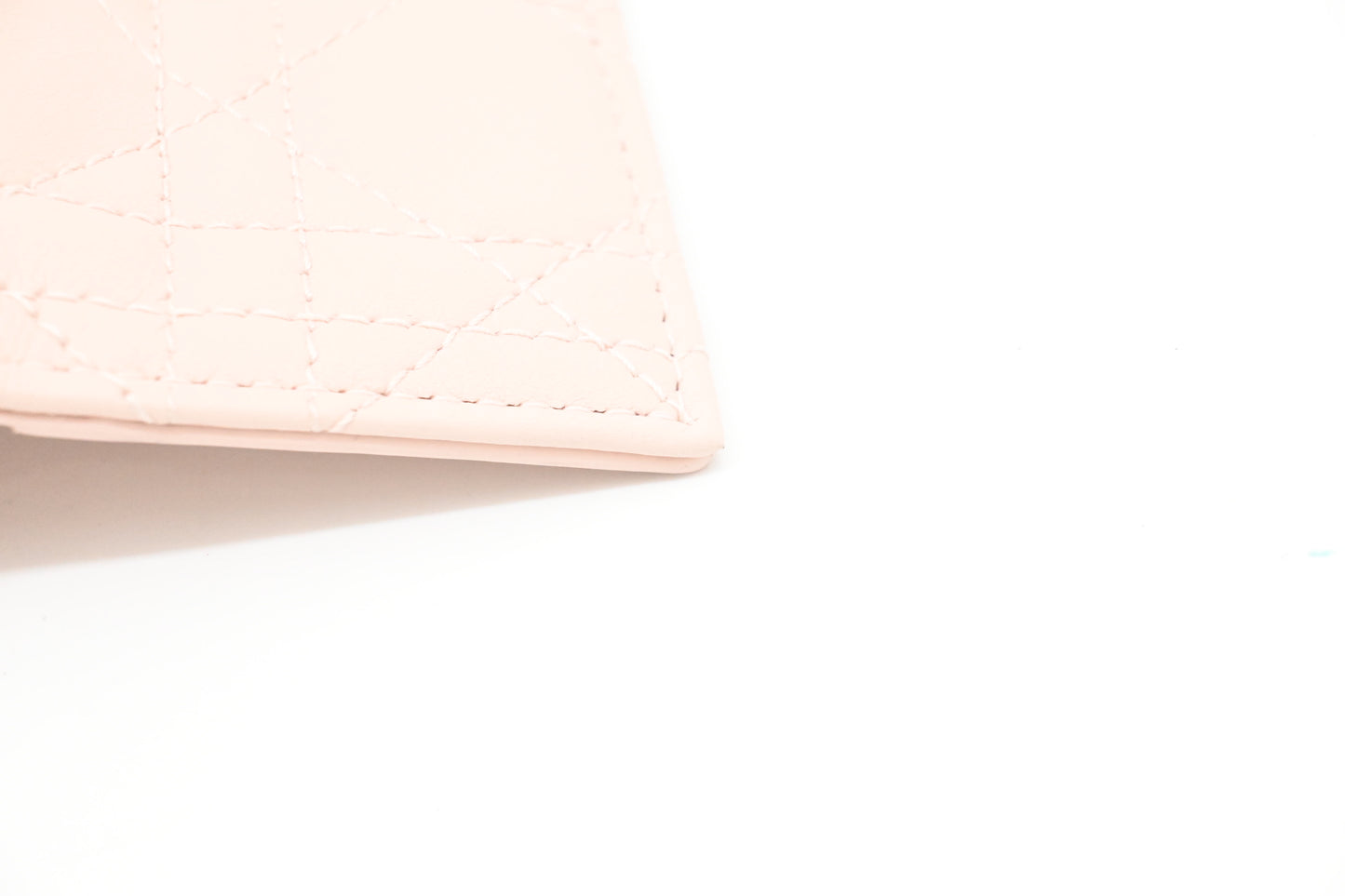 Dior Key Case in Light Pink Cannage Leather