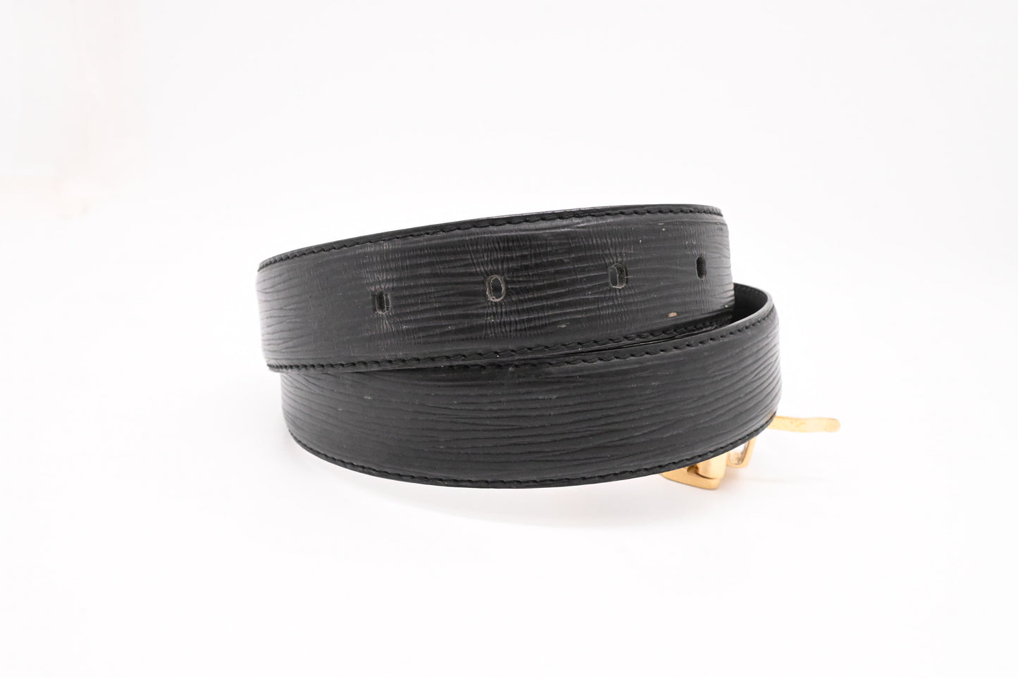 Louis Vuitton Belt in Black Epi Leather