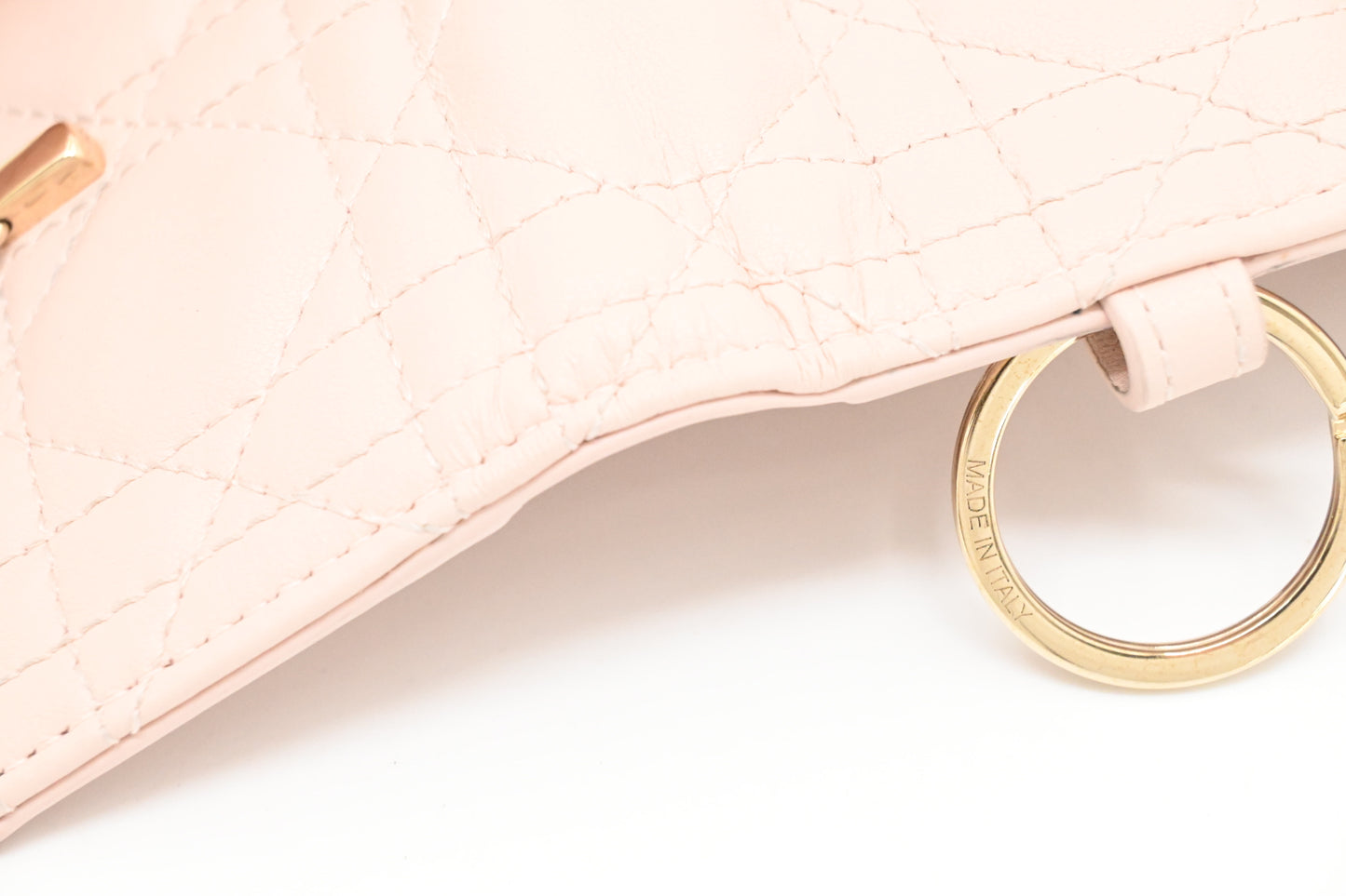 Dior Key Case in Light Pink Cannage Leather
