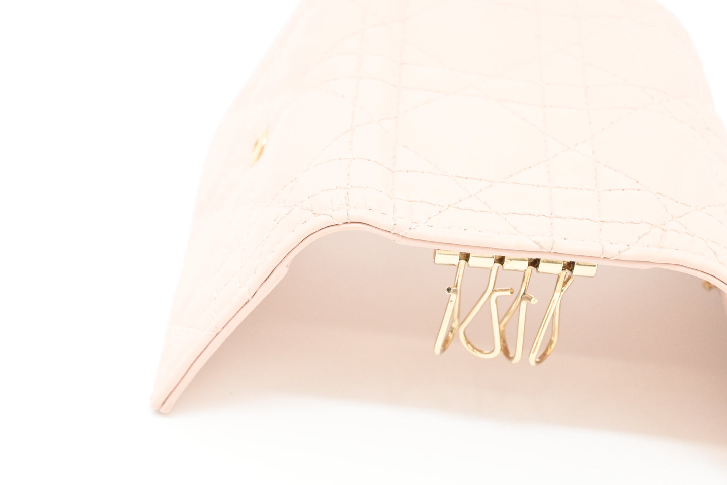 Dior Key Case in Light Pink Cannage Leather