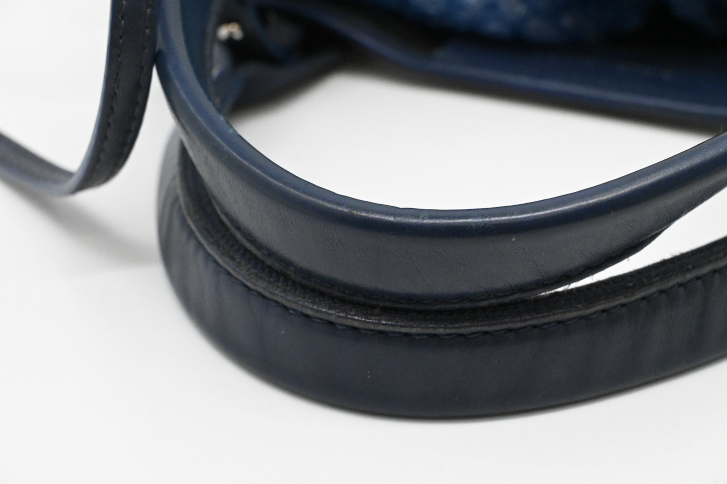 Balenciaga Cabas XS in White and Navy Blue Canvas