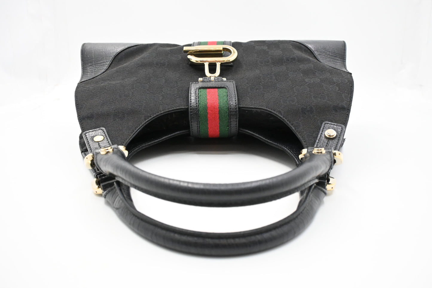 Gucci Junco Shoulder Bag in Black GG Canvas