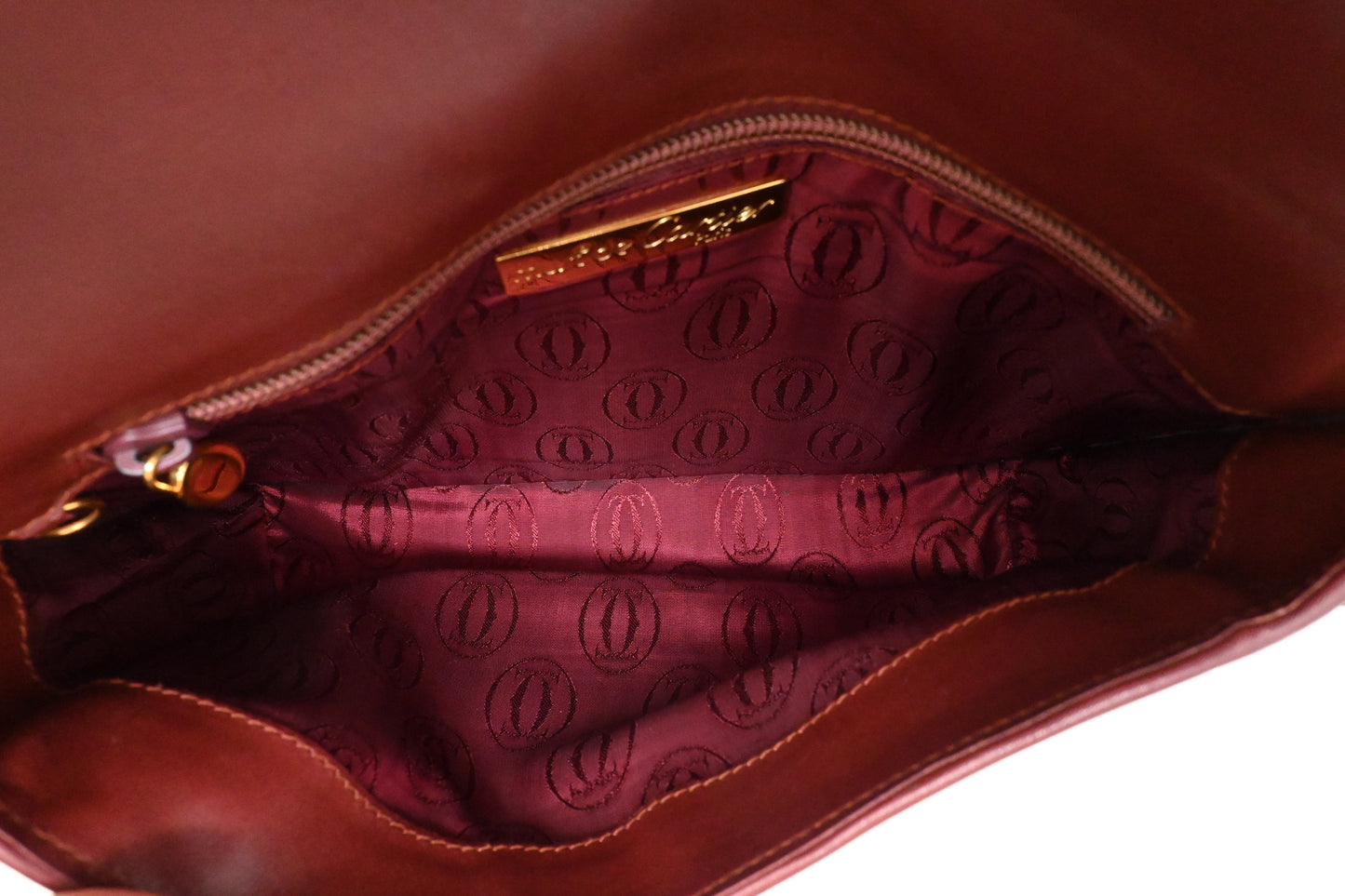 Cartier Crossbody in Burgundy Leather