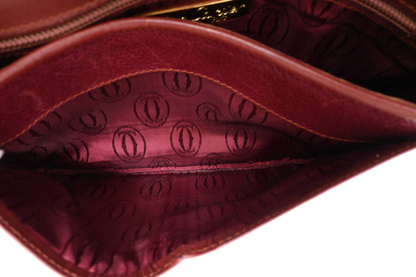 Cartier Crossbody in Burgundy Leather