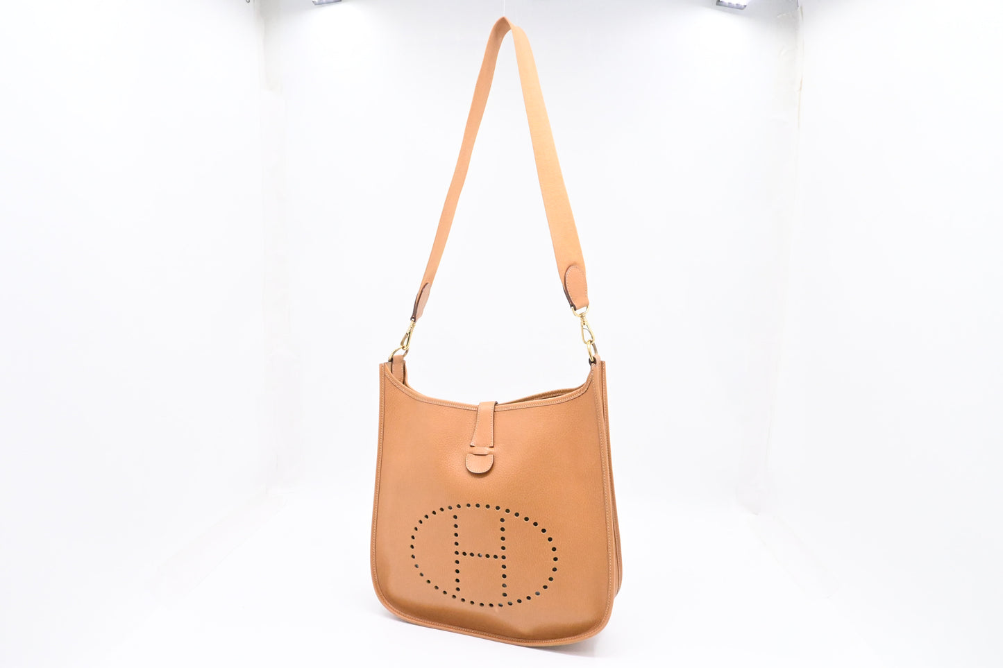Hermes Evelyne GM in Brown Leather