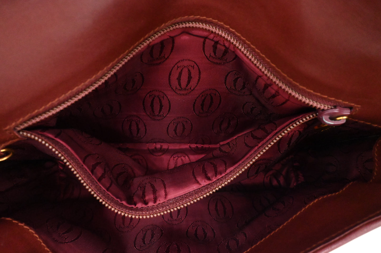 Cartier Crossbody in Burgundy Leather