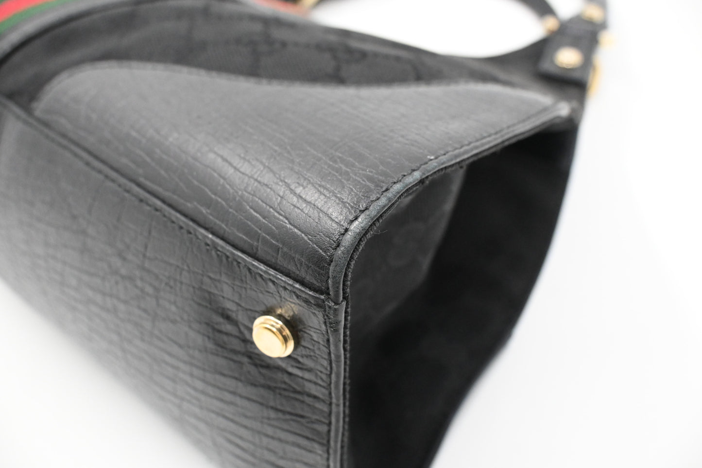 Gucci Junco Shoulder Bag in Black GG Canvas