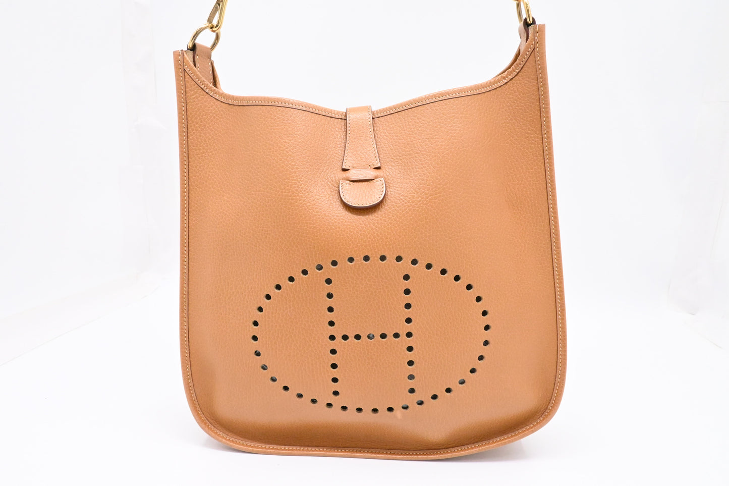 Hermes Evelyne GM in Brown Leather