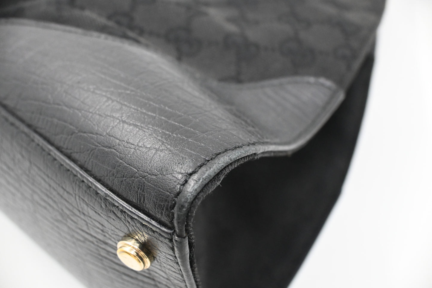 Gucci Junco Shoulder Bag in Black GG Canvas