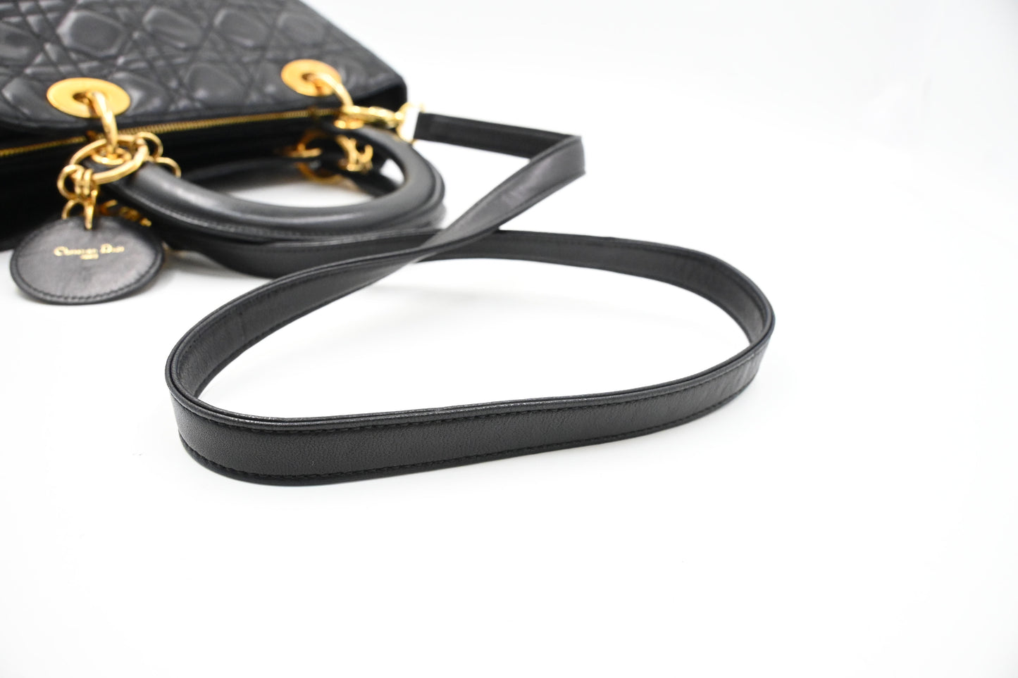Dior Medium Lady Dior in Black Cannage Leather