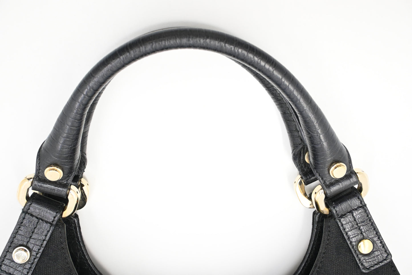 Gucci Junco Shoulder Bag in Black GG Canvas