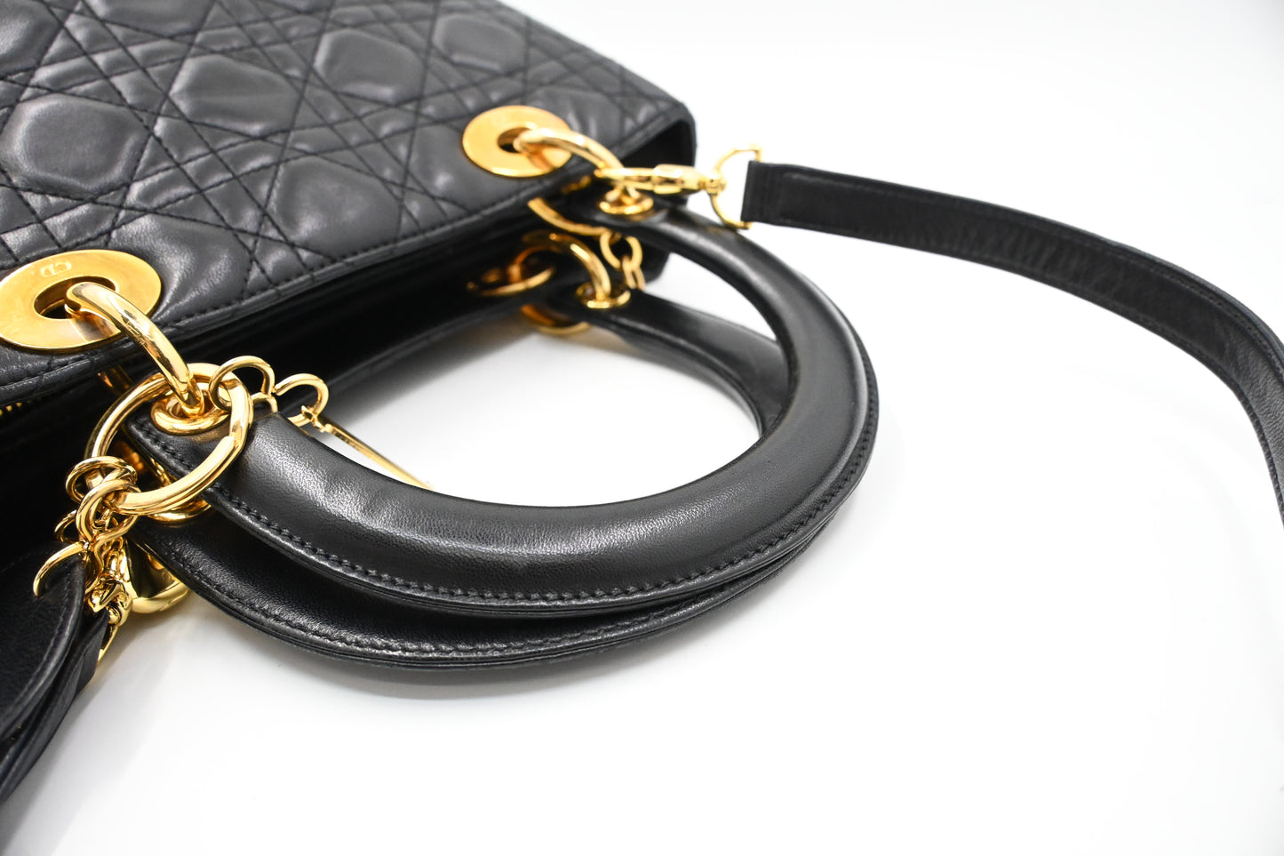 Dior Medium Lady Dior in Black Cannage Leather