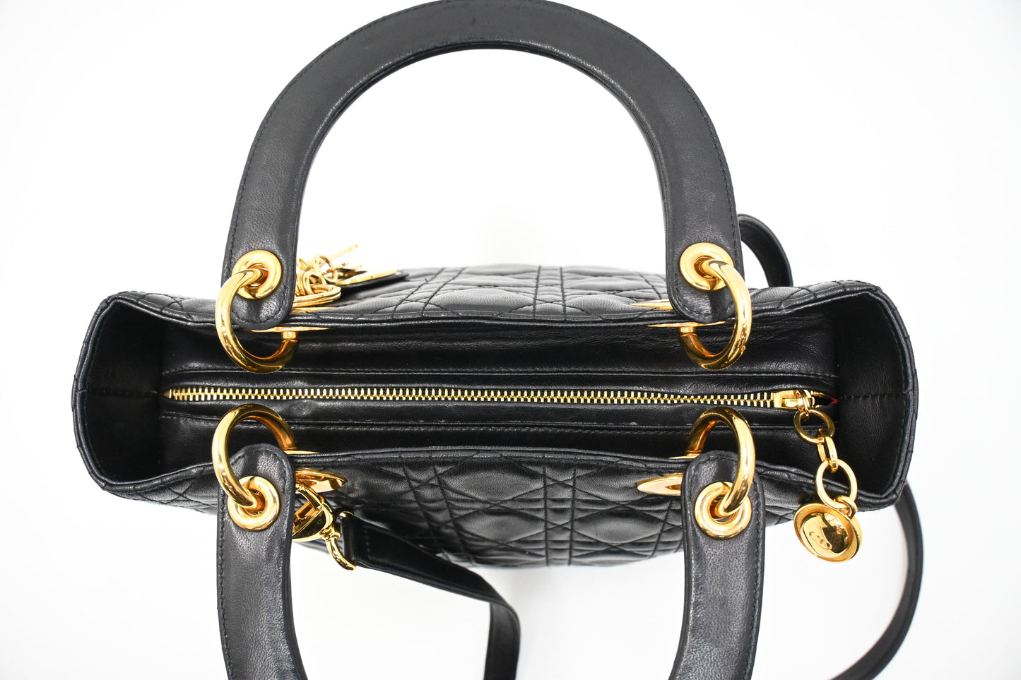 Dior Medium Lady Dior in Black Cannage Leather