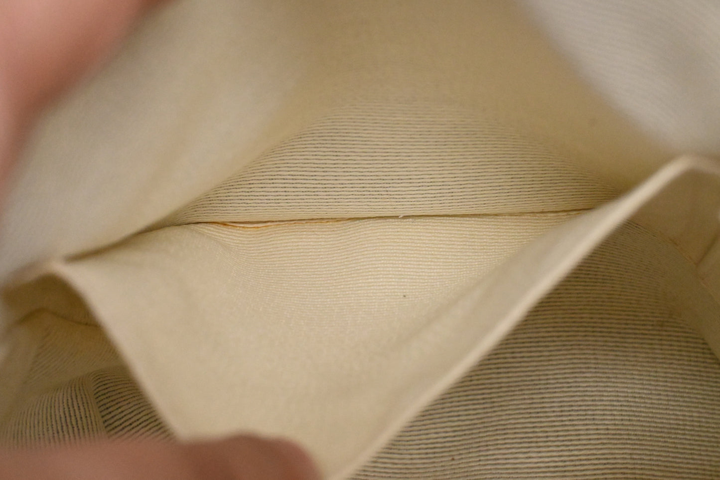 Ferragamo Shoulder Bag in Cream and Gold Canvas