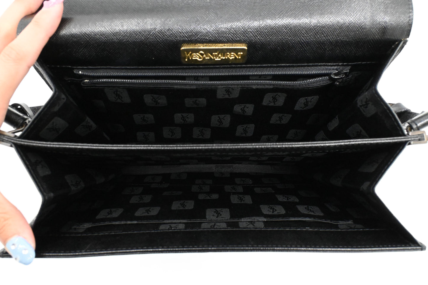 YSL Saint Laurent Shoulder Bag in Black Leather