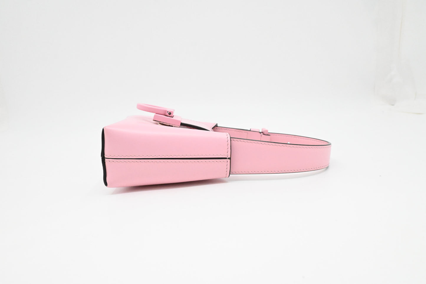 Ferragamo Mini Trifolio Handbag in Pink Leather