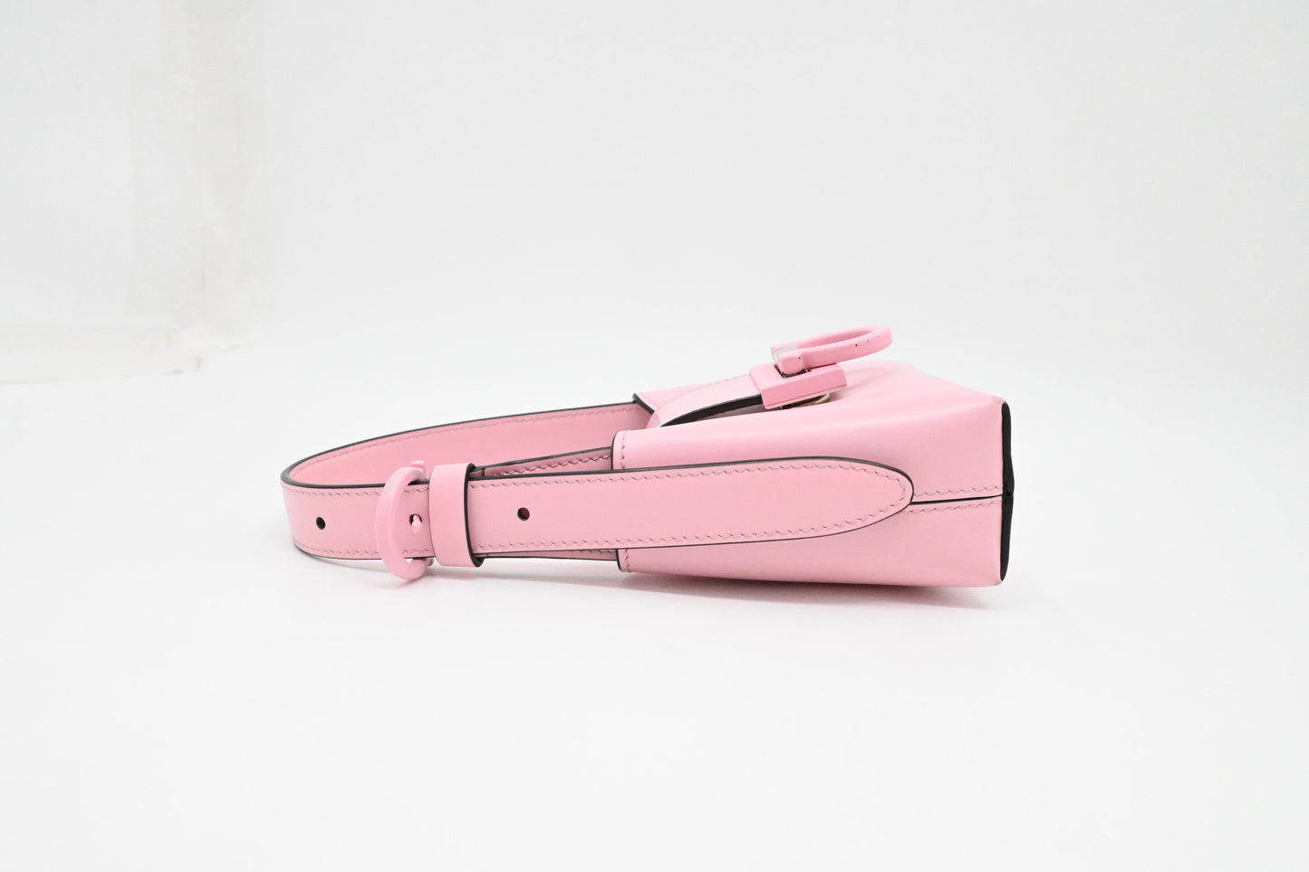 Ferragamo Mini Trifolio Handbag in Pink Leather