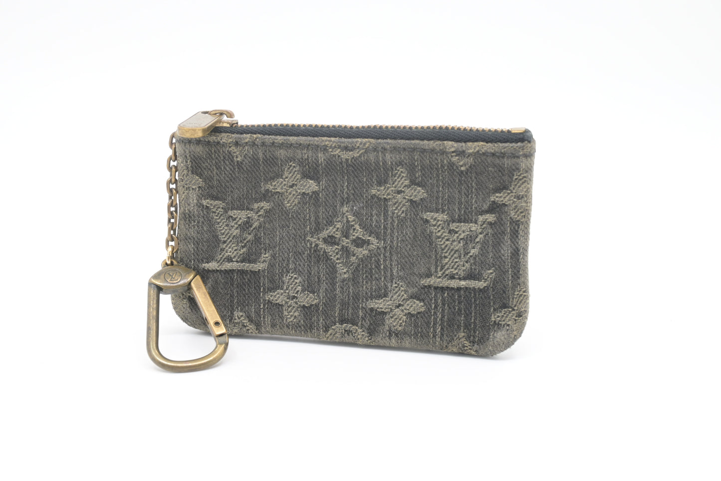 Louis Vuitton Pochette Cles in Black Monogram Denim