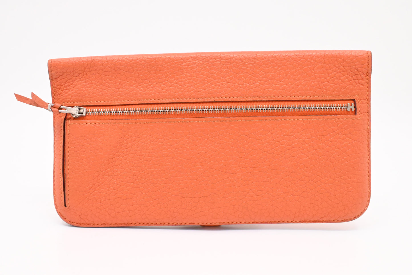 Hermes Dogon Wallet in Orange Leather