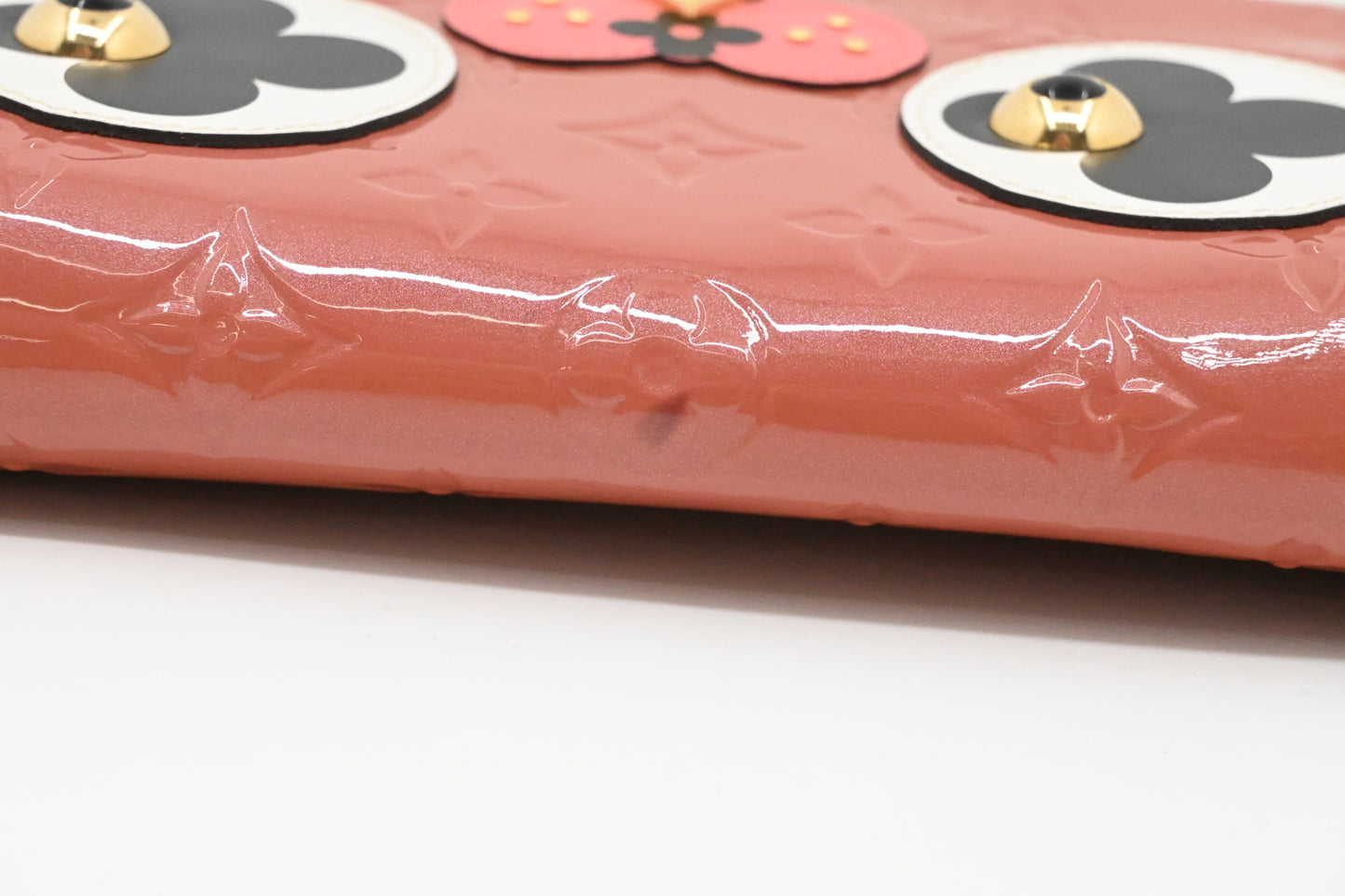 Louis Vuitton Valentine Dog Pochette Felicie in Pink Vernis Leather