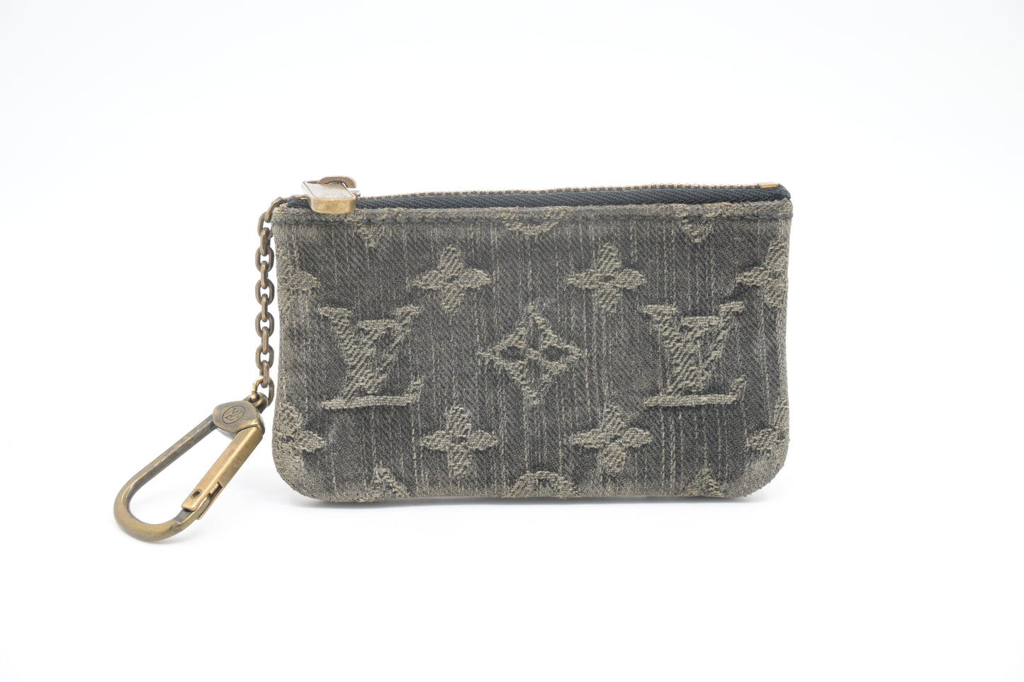 Louis Vuitton Pochette Cles in Black Monogram Denim