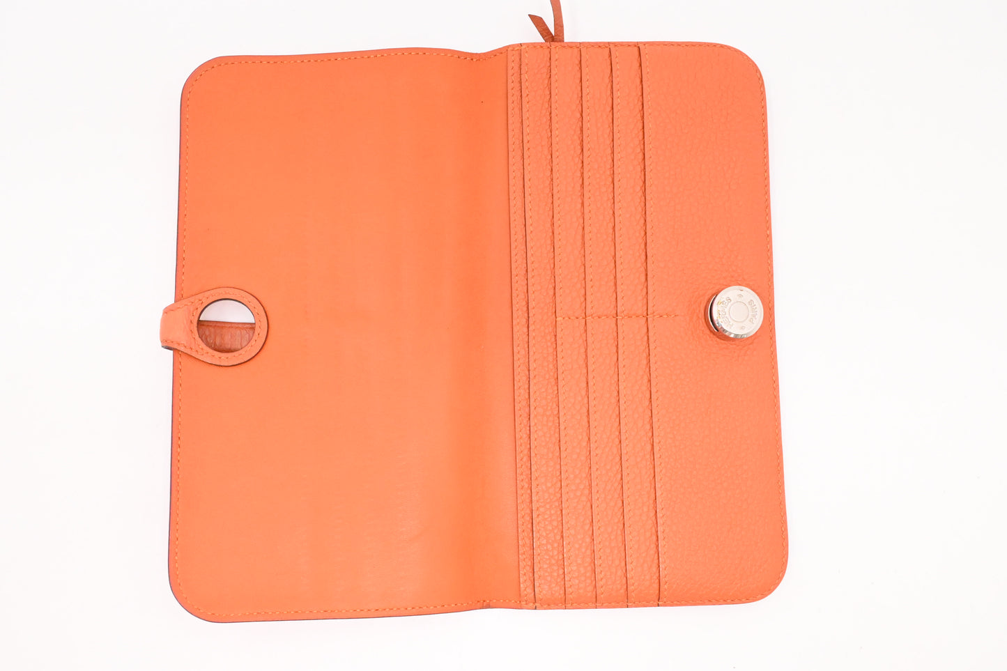 Hermes Dogon Wallet in Orange Leather