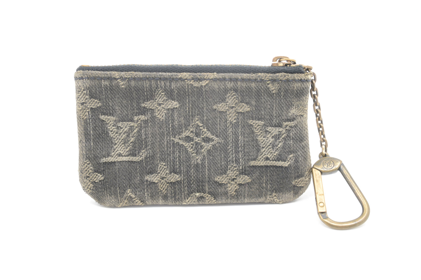 Louis Vuitton Pochette Cles in Black Monogram Denim
