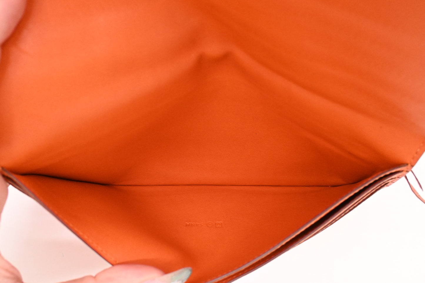 Hermes Dogon Wallet in Orange Leather