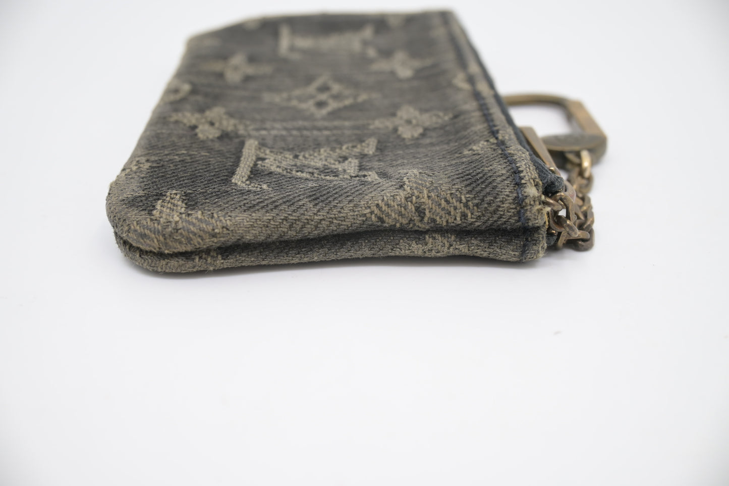 Louis Vuitton Pochette Cles in Black Monogram Denim