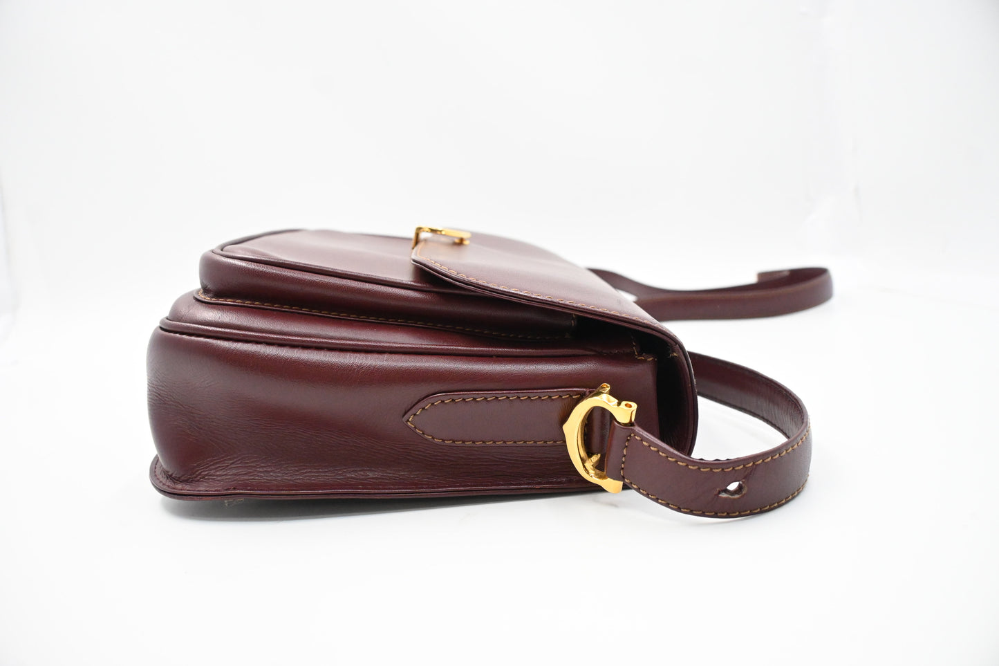 Cartier Crossbody Bag in Burgundy Leather