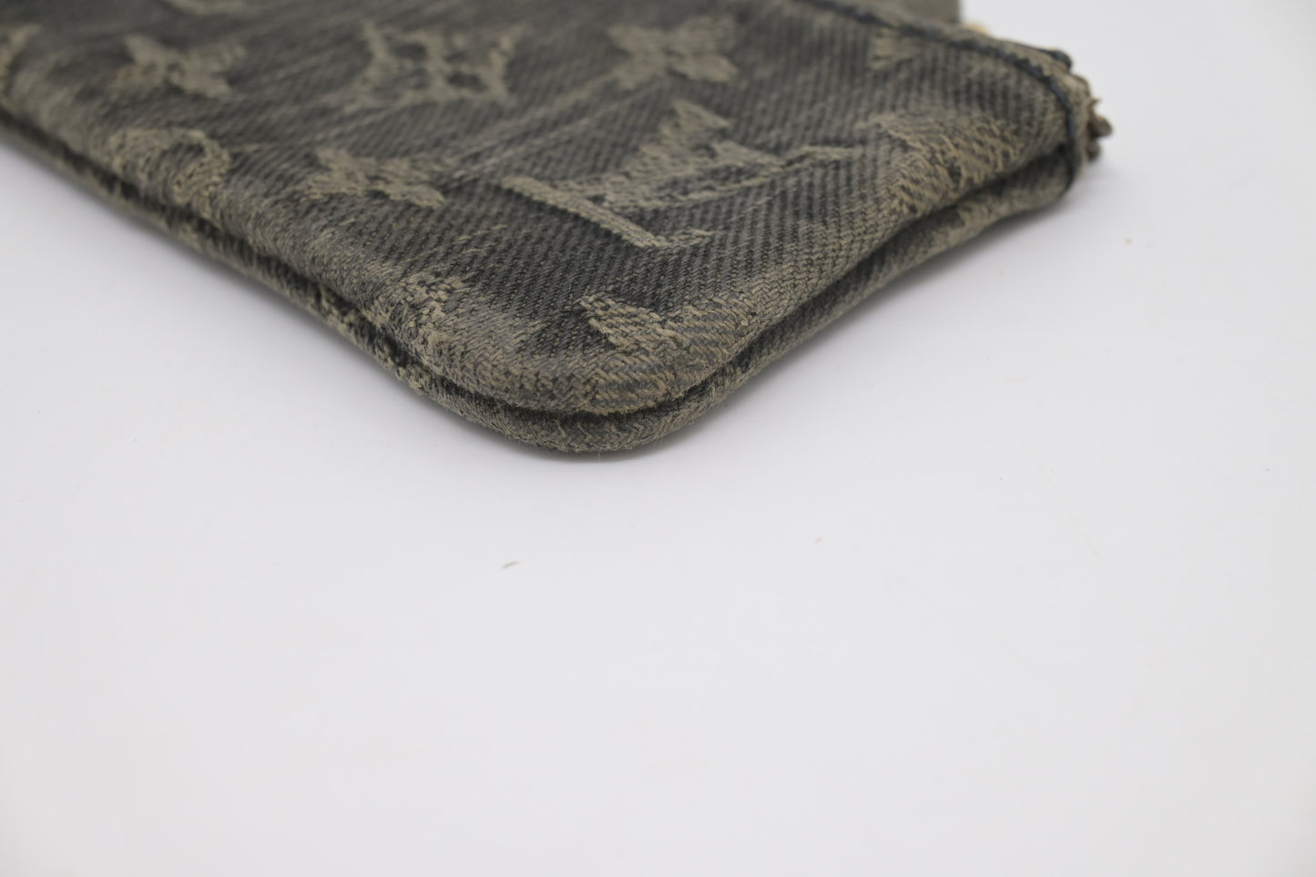 Louis Vuitton Pochette Cles in Black Monogram Denim