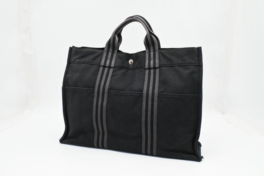 Hermes Fourre Tout MM in Black Canvas