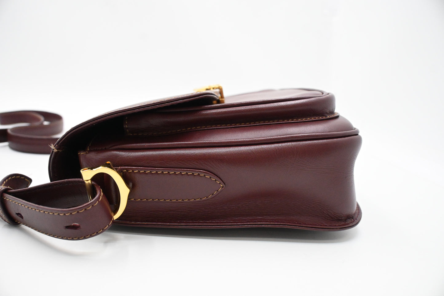 Cartier Crossbody Bag in Burgundy Leather