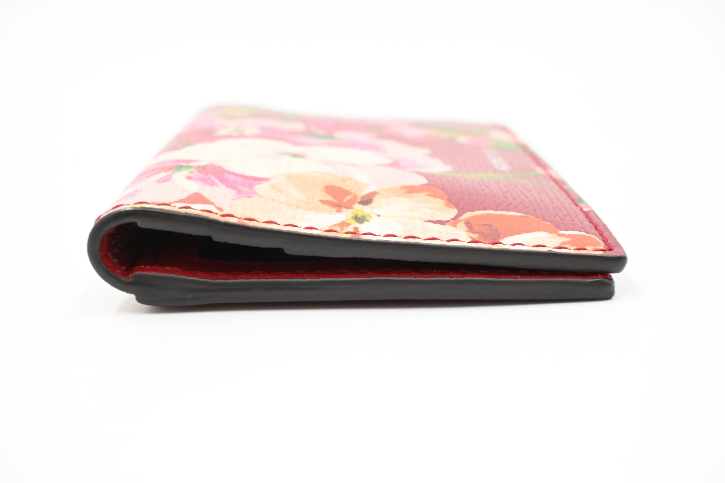 Gucci Card Case in Red Blooms Leather