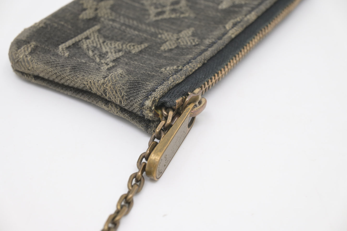Louis Vuitton Pochette Cles in Black Monogram Denim