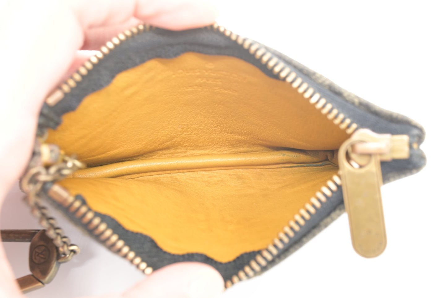 Louis Vuitton Pochette Cles in Black Monogram Denim
