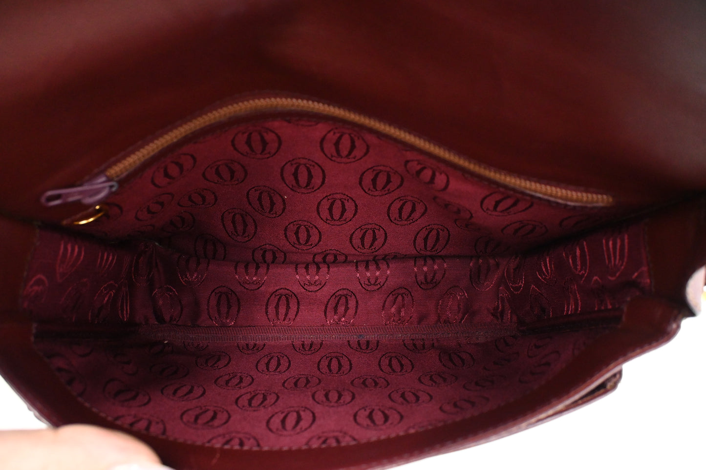 Cartier Crossbody Bag in Burgundy Leather