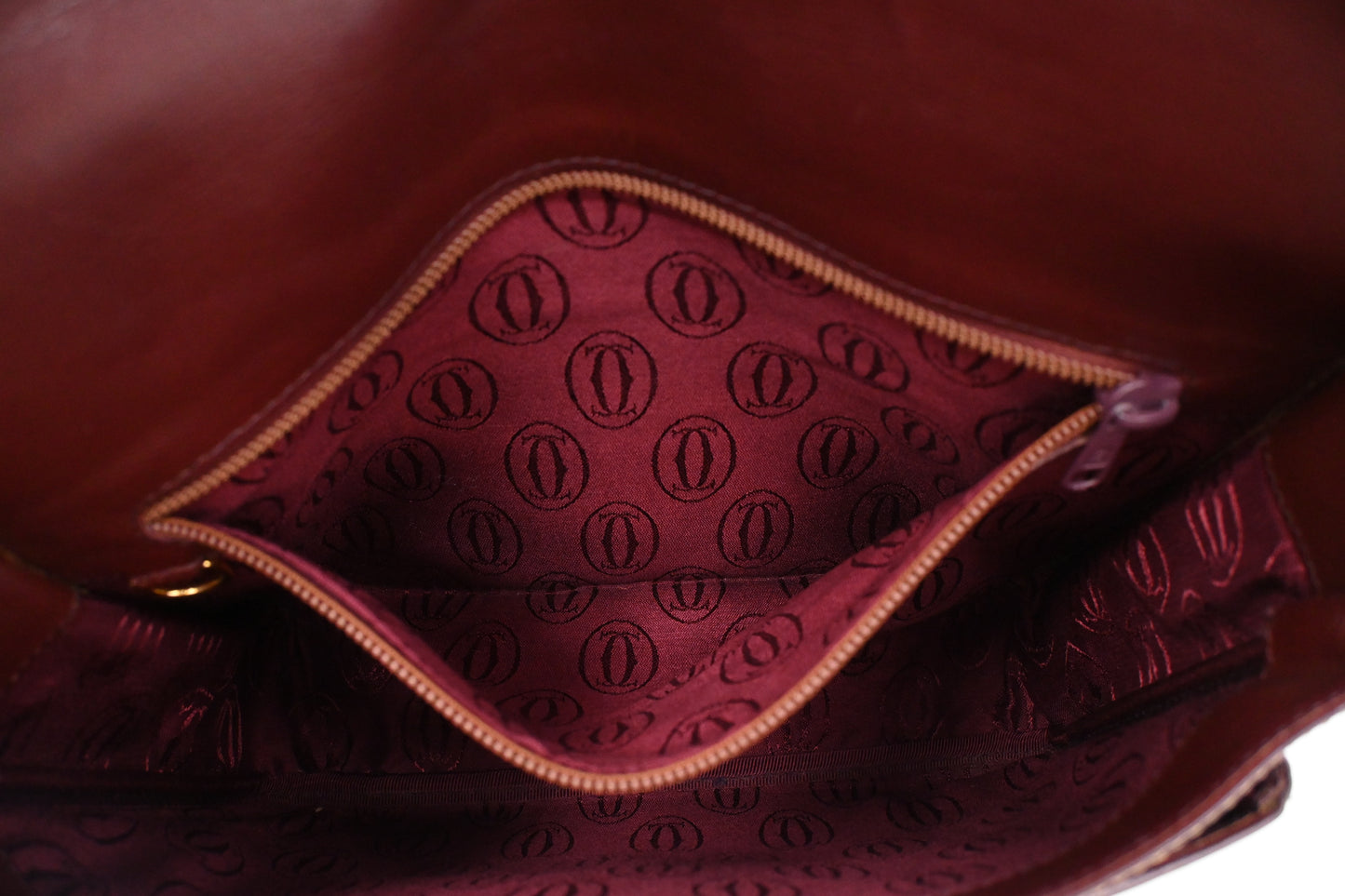 Cartier Crossbody Bag in Burgundy Leather