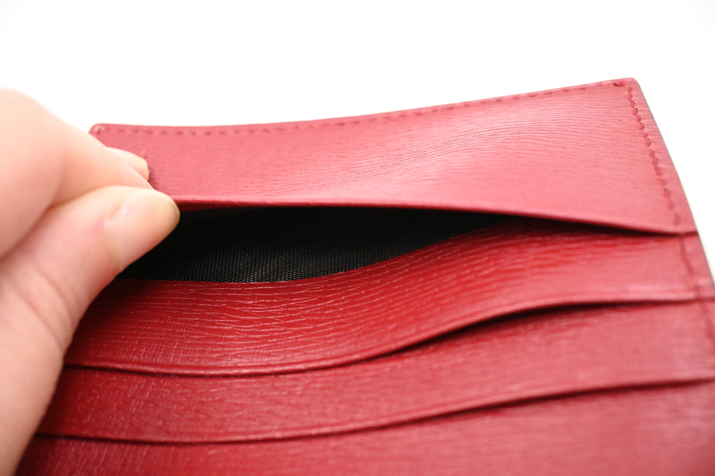Gucci Card Case in Red Blooms Leather