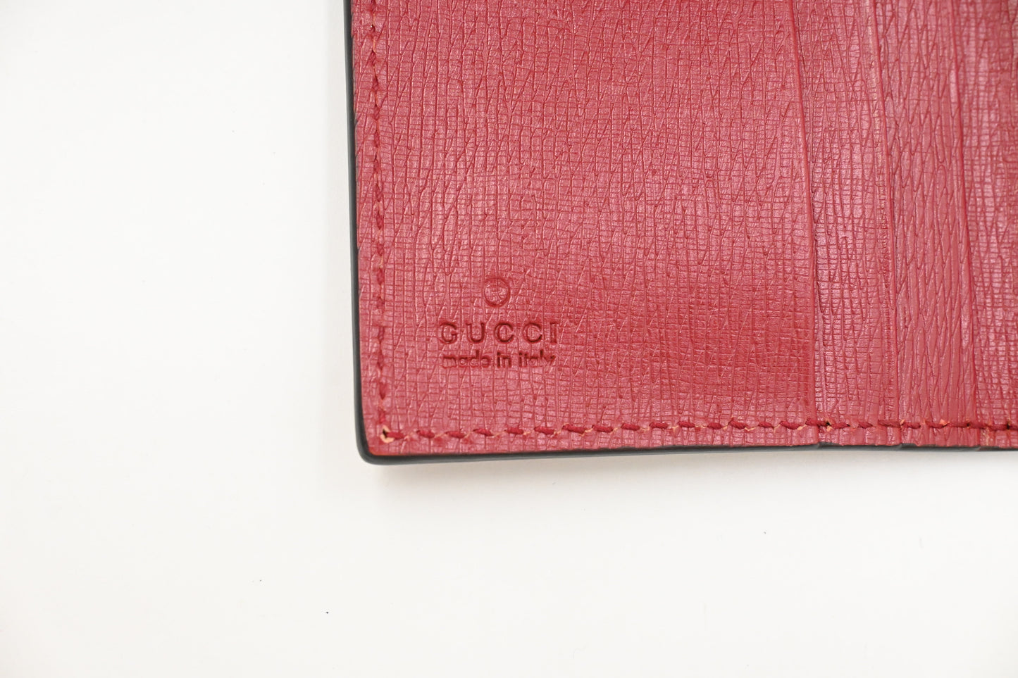 Gucci Card Case in Red Blooms Leather