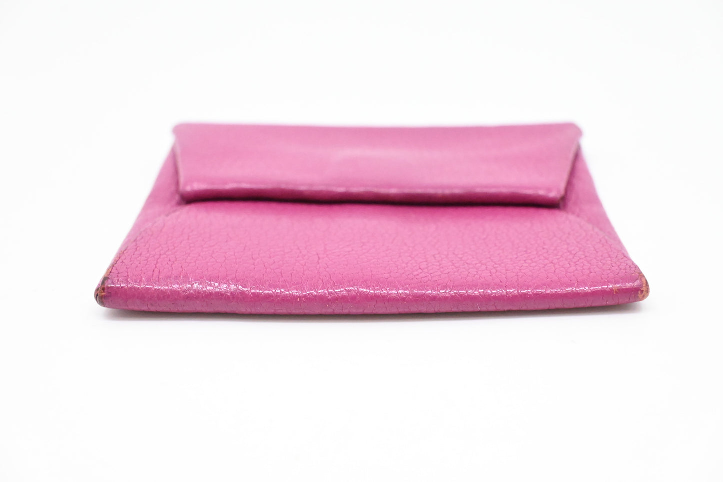 Hermes Bastia Coin Case in Fuchsia Epsom Leather