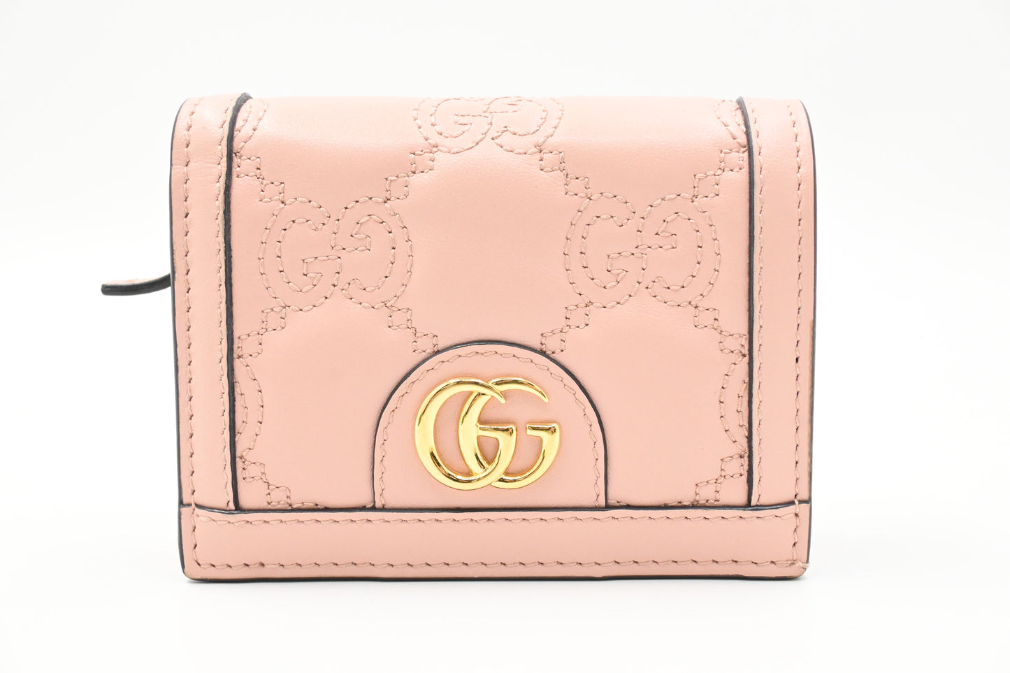 Gucci Compact Wallet in Pink Leather