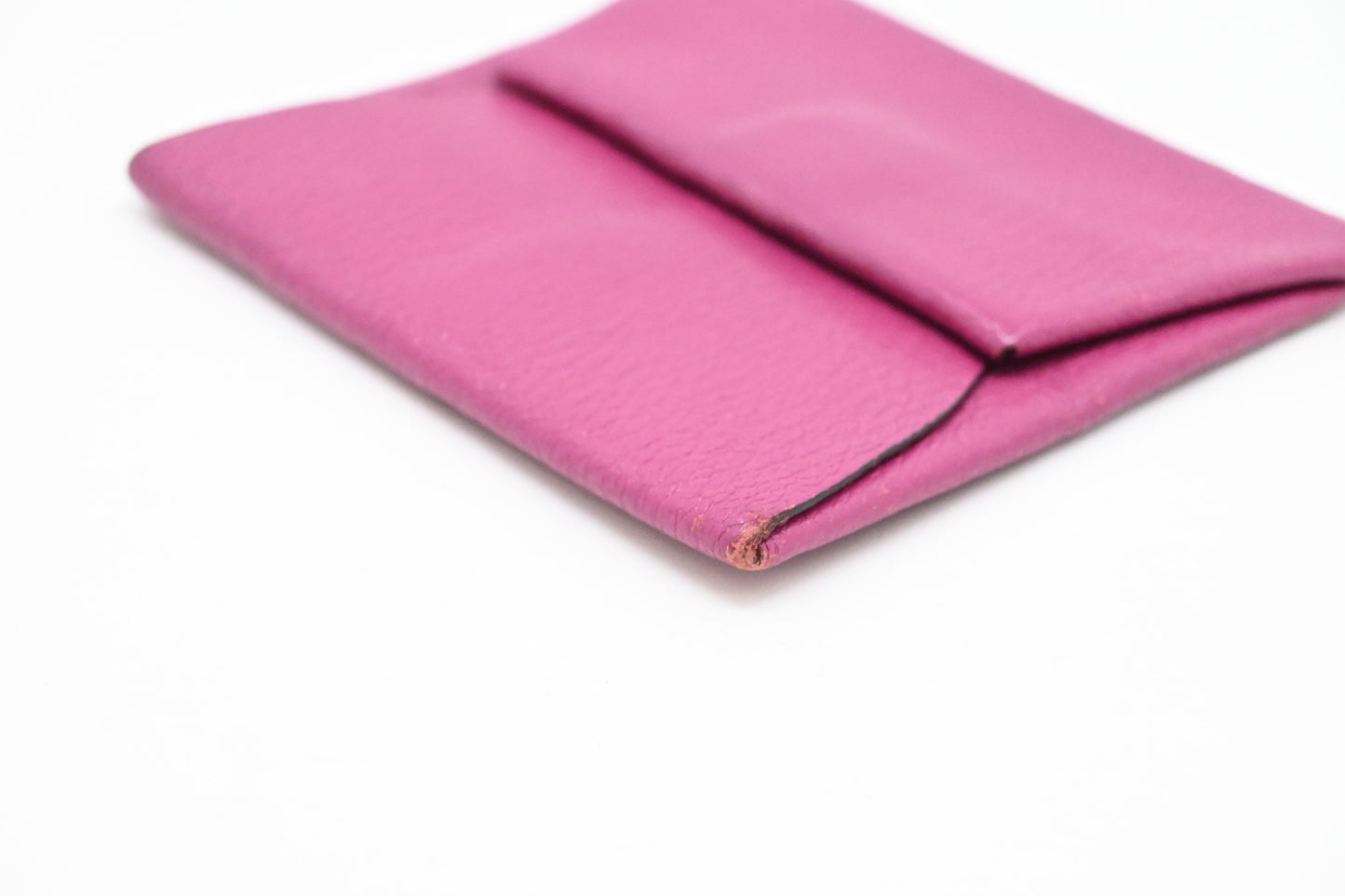 Hermes Bastia Coin Case in Fuchsia Epsom Leather