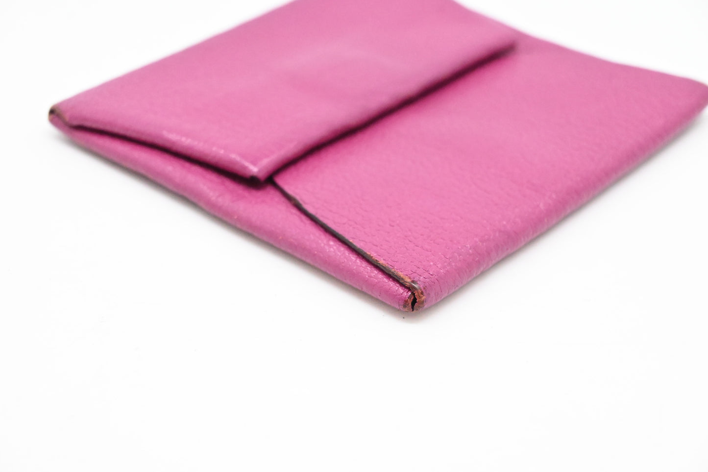 Hermes Bastia Coin Case in Fuchsia Epsom Leather