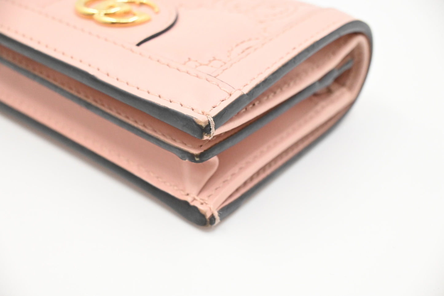 Gucci Compact Wallet in Pink Leather