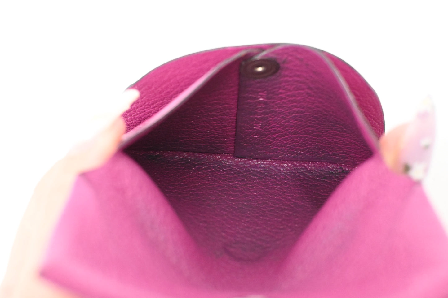 Hermes Bastia Coin Case in Fuchsia Epsom Leather
