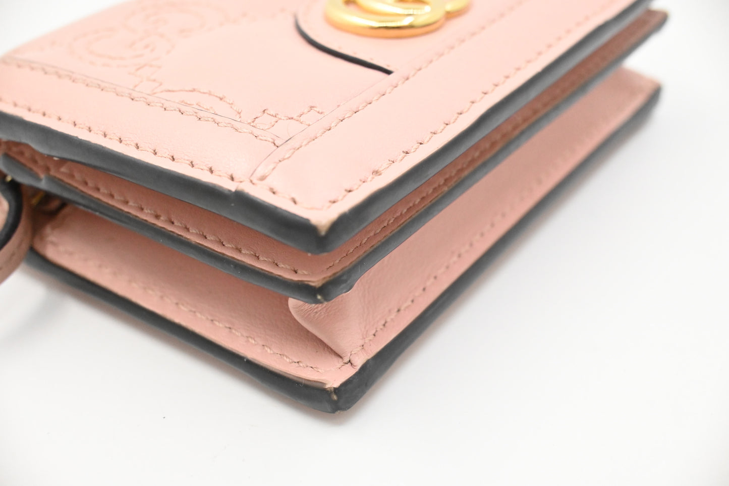 Gucci Compact Wallet in Pink Leather