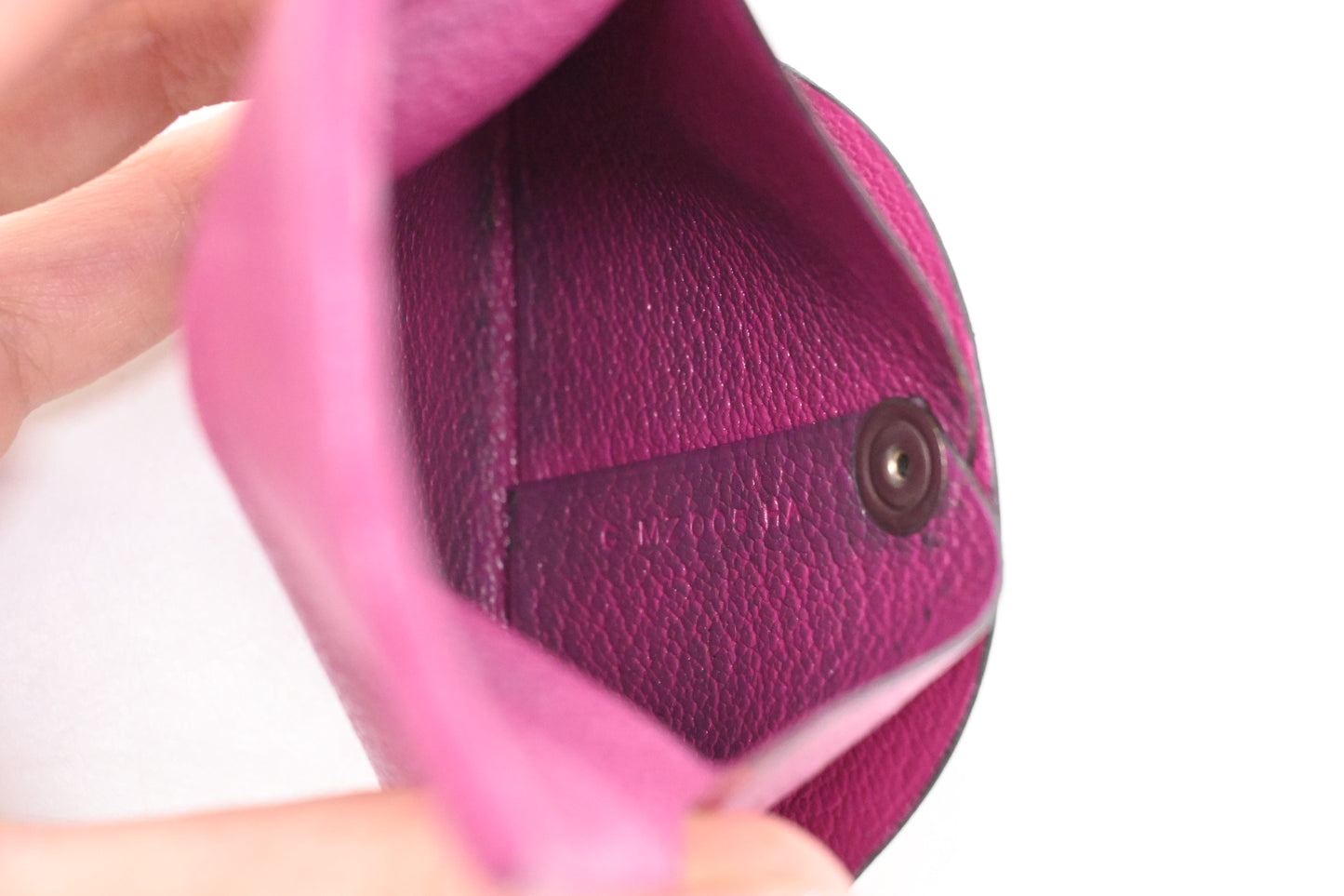 Hermes Bastia Coin Case in Fuchsia Epsom Leather